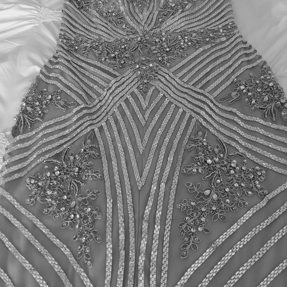 Mother Of The Bride Exquisite silver gown. - Picture 13 of 16